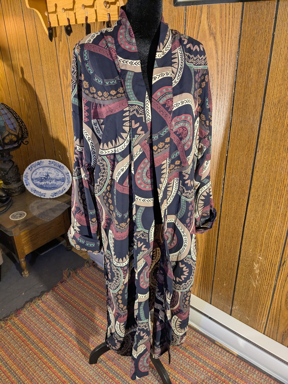 Bohemian Printed Long Kimono Duster